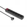 Microconnect GRU0063B Stromverlängerung 3 m 6 AC-Ausgänge Innenbereich Schwarz
