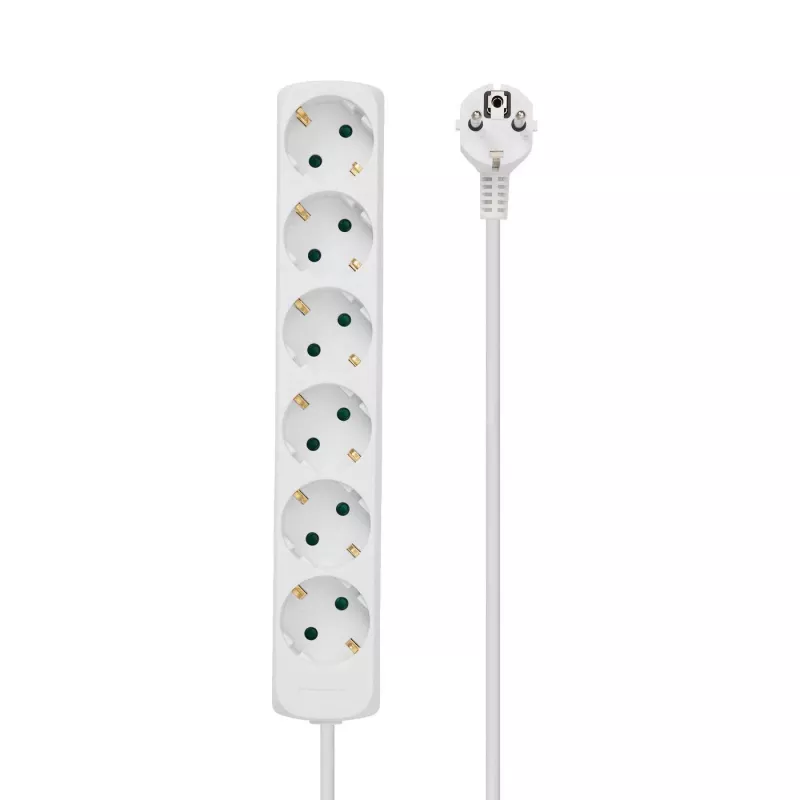Microconnect GRU0063WA Stromverlängerung 3 m 6 AC-Steckdosen Weiß