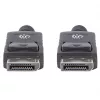 Manhattan DisplayPort 1.2 Kabel, 4K@60hz, 1m, Stecker auf Stecker, mit Verriegelung, vollständig geschirmt, Schwarz, lebenslange Garantie, entspricht DISPL1M