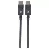 Manhattan DisplayPort 1.2 Kabel, 4K@60hz, 1m, Stecker auf Stecker, mit Verriegelung, vollständig geschirmt, Schwarz, lebenslange Garantie, entspricht DISPL1M