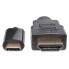 Manhattan USB-C auf HDMI Kabel, 4K@30Hz, 2 m, Schwarz, Stecker auf Stecker, Drei Jahre Garantie