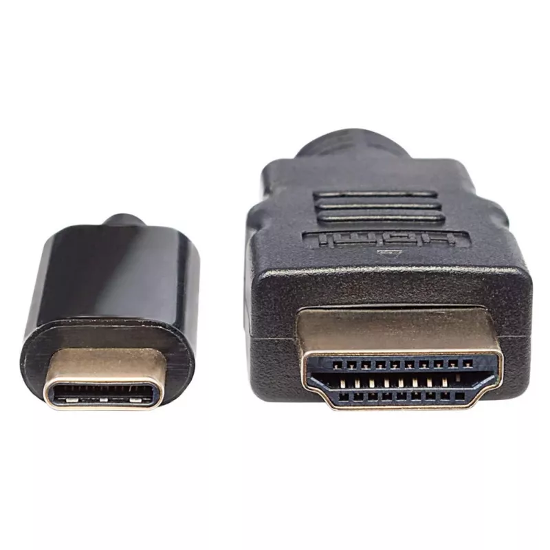 Manhattan USB-C auf HDMI Kabel, 4K@30Hz, 2 m, Schwarz, Stecker auf Stecker, Drei Jahre Garantie