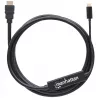 Manhattan USB-C auf HDMI Kabel, 4K@30Hz, 2 m, Schwarz, Stecker auf Stecker, Drei Jahre Garantie