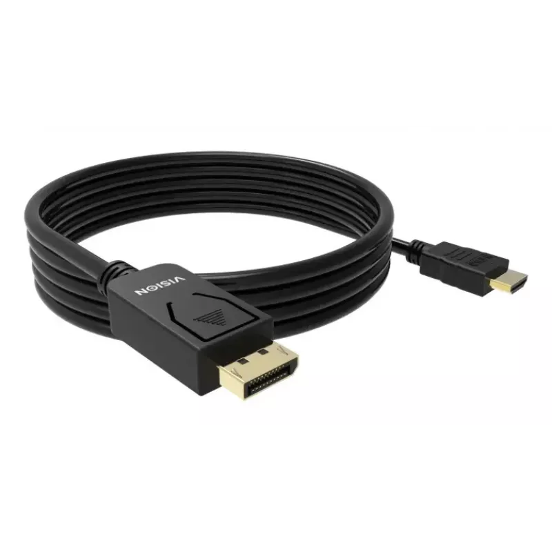 Videokabel-Adapter VISION TC 2MDPHDMI8K/BL — 2 m DisplayPort auf HDMI, 6 mm, Schwarz