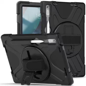Tablet-Hülle eSTUFF für Lenovo Tab P11 Pro, Polycarbonat, für 29,2 cm (11,5 Zoll) Display, 2 Standmodi, schwarz