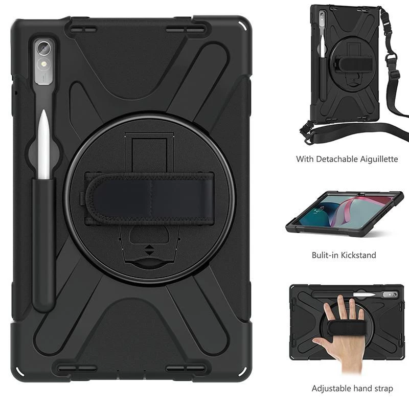 Tablet-Hülle eSTUFF für Lenovo Tab P11 Pro, Polycarbonat, für 29,2 cm (11,5 Zoll) Display, 2 Standmodi, schwarz
