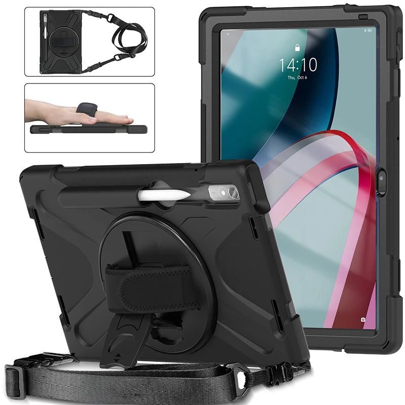 Tablet-Hülle eSTUFF für Lenovo Tab P11 Pro, Polycarbonat, für 29,2 cm (11,5 Zoll) Display, 2 Standmodi, schwarz
