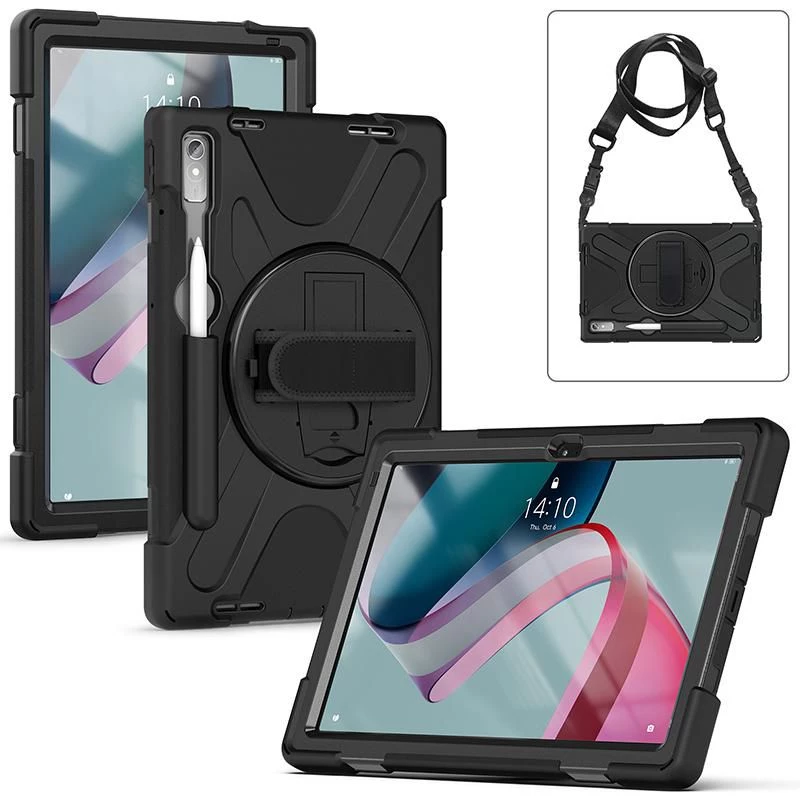 Tablet-Hülle eSTUFF für Lenovo Tab P11 Pro, Polycarbonat, für 29,2 cm (11,5 Zoll) Display, 2 Standmodi, schwarz