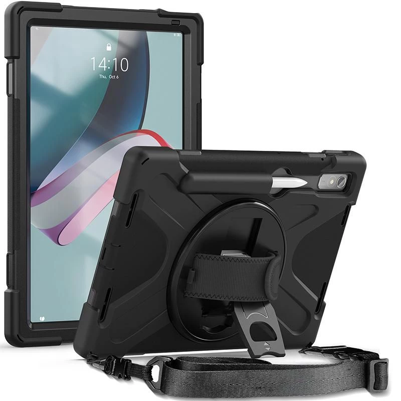 Tablet-Hülle eSTUFF für Lenovo Tab P11 Pro, Polycarbonat, für 29,2 cm (11,5 Zoll) Display, 2 Standmodi, schwarz