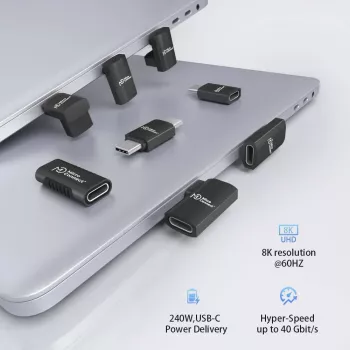 USB-C-Kabel MicroConnect Premium USB4 3x2 USB-C, USB4-kompatible Hochgeschwindigkeits-Daten- und Stromverbindung