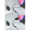 Manhattan Duales USB-C-auf-USB-C-Ladekabel, 100 W, 2 m, Stecker auf zwei Stecker, intelligentes Splitterkabel, lädt zwei Geräte über einen USB-C-PD-Anschluss, liefert bis zu 100 W beim Einzelladen und bis zu 70 W + 28 W beim Doppelladen, geflochtenes Kabel, Aluminiumstecker, Schwarz