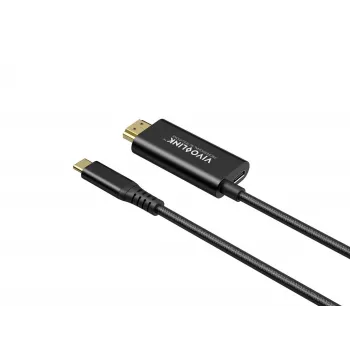 VivoLink USB-C-auf-HDMI-Kabel mit 100-W-Stromversorgung, Modell PROUSBCHDMIMM2-CHARGE
