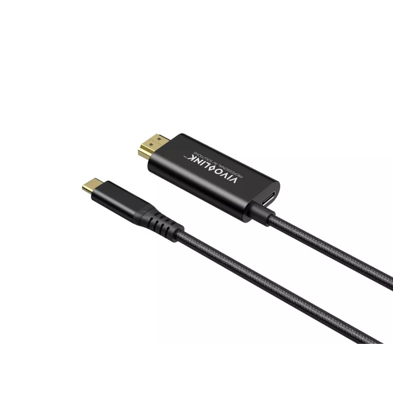 VivoLink USB-C-auf-HDMI-Kabel mit 100-W-Stromversorgung, Modell PROUSBCHDMIMM2-CHARGE