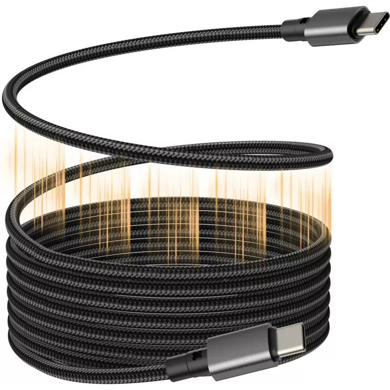 USB-C-auf-USB-C-Kabel VISION TC 1MUSBCMAG/BL — 1 m, USB 3.2 Gen 2 (3.1 Gen 2), schwarz, vernickelte Kontakte