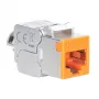 Intellinet Cat6a 10G geschirmter werkzeugloser schlank Keystone Jack, Orange