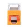 Intellinet Cat6a 10G geschirmter werkzeugloser schlank Keystone Jack, Orange