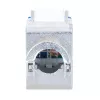 Intellinet Cat6a 10G geschirmter werkzeugloser schlank Keystone Jack, flach, blau, RJ-45, IDC, Buchse, Gold