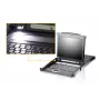 ATEN CL5708N Rack-Konsole 48,3 cm (19 Zoll) 1280 x 1024 Pixel Metall, Kunststoff Schwarz 1HE