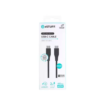 eSTUFF ES604280 USB-Kabel USB 2.0 2 m USB C Schwarz