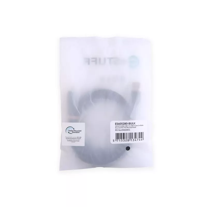 eSTUFF ES605280-BULK USB-Kabel USB 2.0 2 m USB C Schwarz