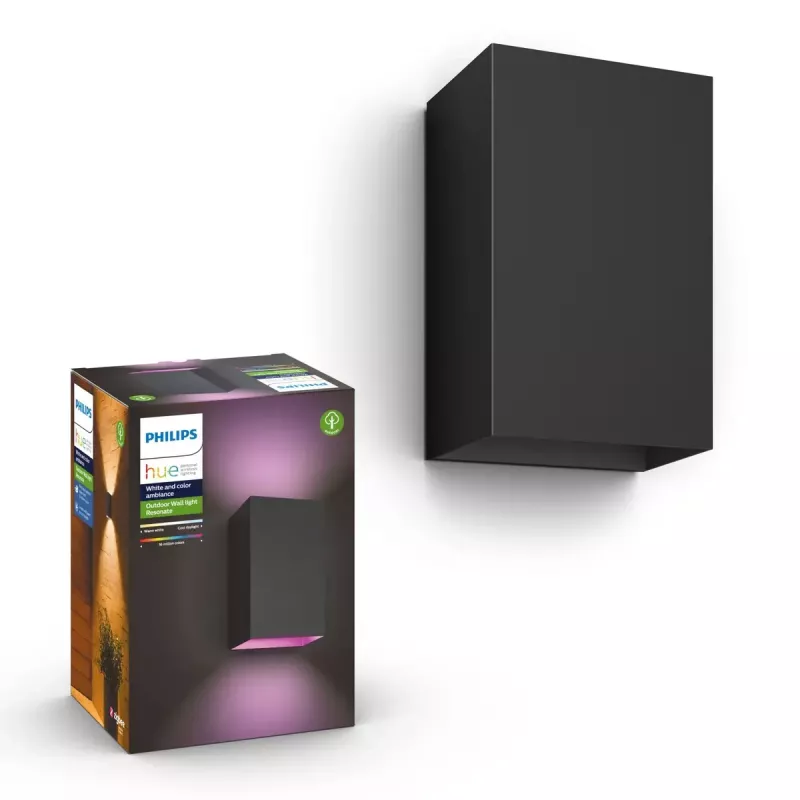 Außenwandleuchte Philips Hue White and Colour Ambience Resonate LED Schwarz