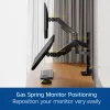 ACT Monitorarm 49 Zoll Office Premium, Gasfeder, Mastmontage, 2 Monitore