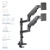ACT Monitorarm 49 Zoll Office Premium, Gasfeder, Mastmontage, 2 Monitore