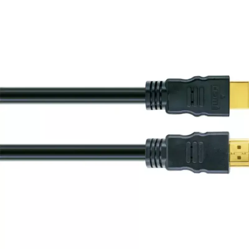 HDMI-Kabel SCHWAIGER HDM100 013 — 10 m, HDMI Typ A Stecker–Stecker, vergoldete Kontakte, schwarz