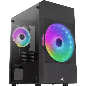 PC-Gehäuse Aerocool Atomic Lite Mini Tower Schwarz