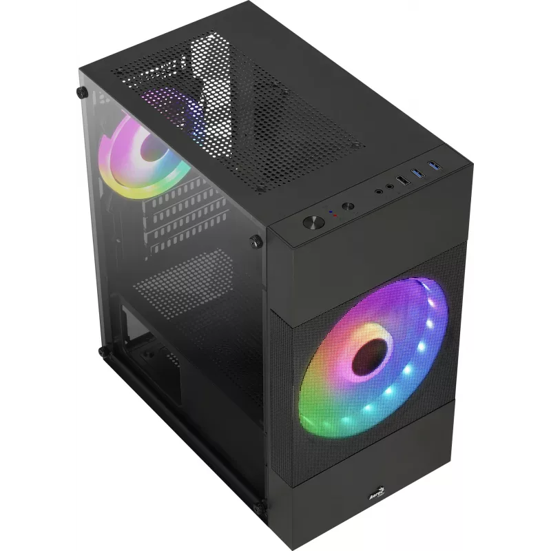 PC-Gehäuse Aerocool Atomic Lite Mini Tower Schwarz