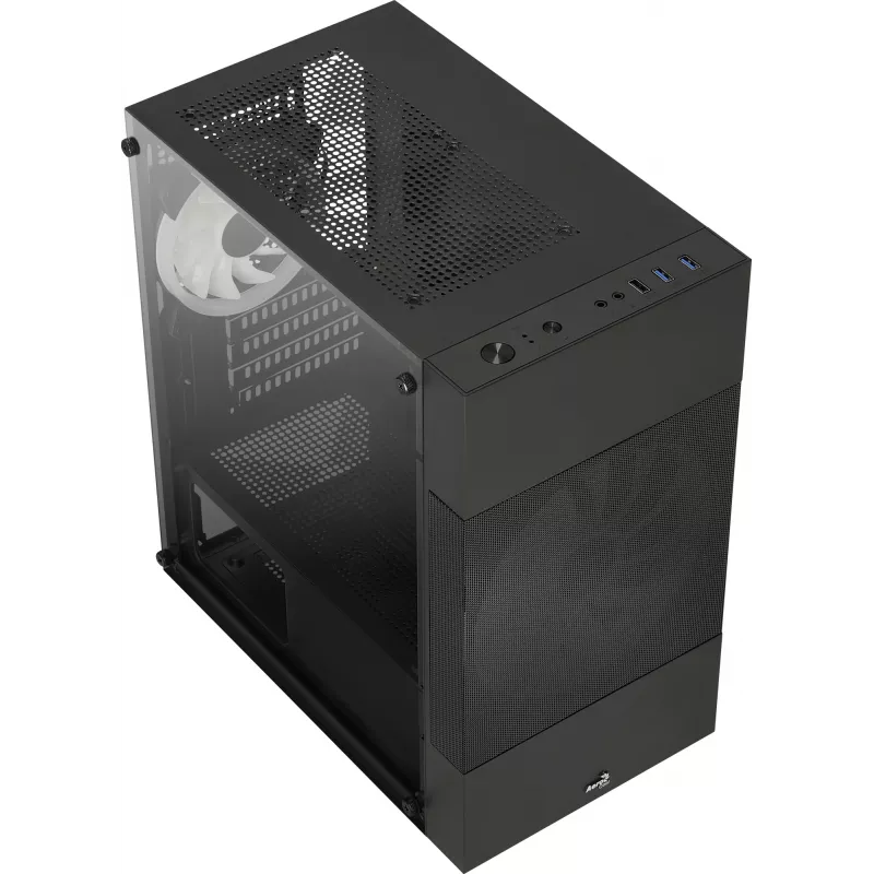 PC-Gehäuse Aerocool Atomic Lite Mini Tower Schwarz