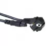 ACT Netzkabel CEE 7/7 Stecker (gewinkelt) - C5 schwarz 1 m