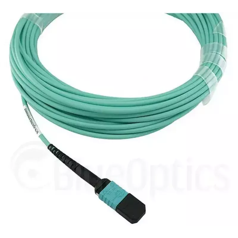 Glasfaserkabel BlueOptics 9380014-10M MPO auf 4x LC, 10 m, OM3, aqua