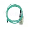 Glasfaserkabel BlueOptics 9380014-10M MPO auf 4x LC, 10 m, OM3, aqua