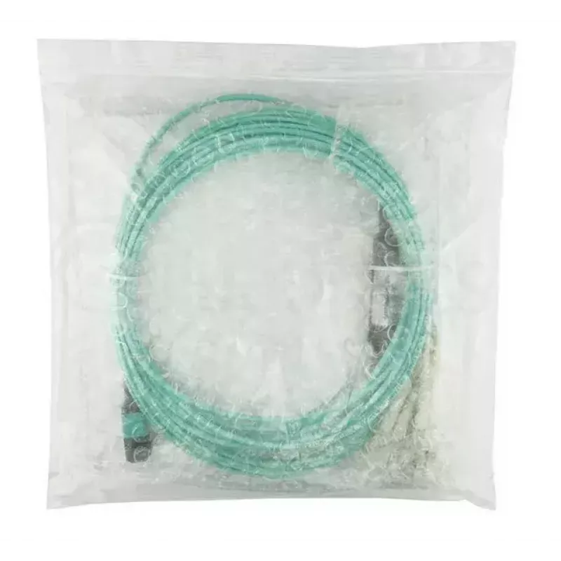 Glasfaserkabel BlueOptics 9380014-10M MPO auf 4x LC, 10 m, OM3, aqua