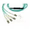 Glasfaserkabel BlueOptics 9380014-10M MPO auf 4x LC, 10 m, OM3, aqua