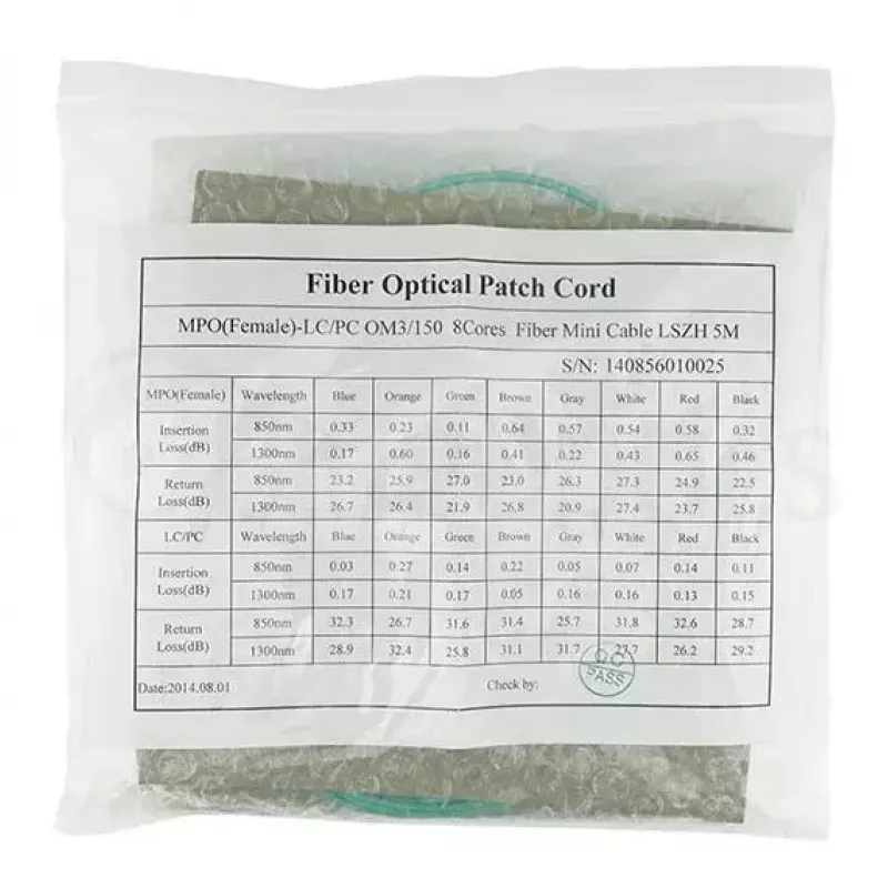 Glasfaserkabel BlueOptics MTP-4LC-M10M 10 m OM3 MTP auf 4×LC Vollduplex