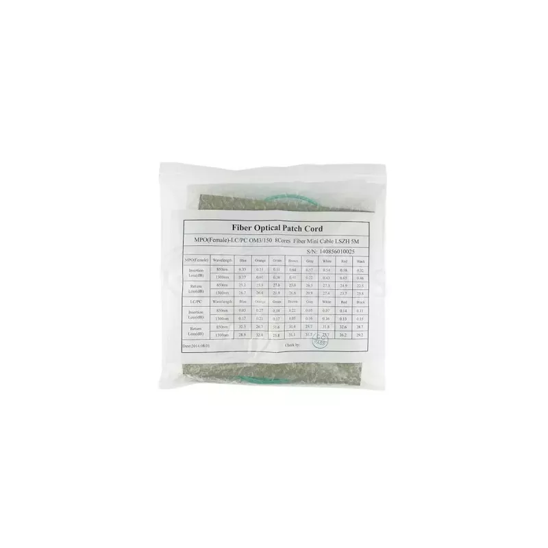 Glasfaserkabel BlueOptics SFP5141EU10MKB 10 m OM3 MPO auf 4×LC Aqua