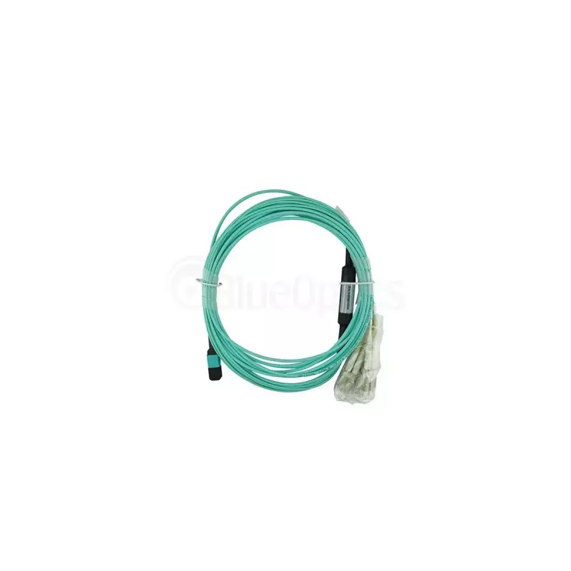 Glasfaserkabel BlueOptics SFP5141EU10MKB 10 m OM3 MPO auf 4×LC Aqua