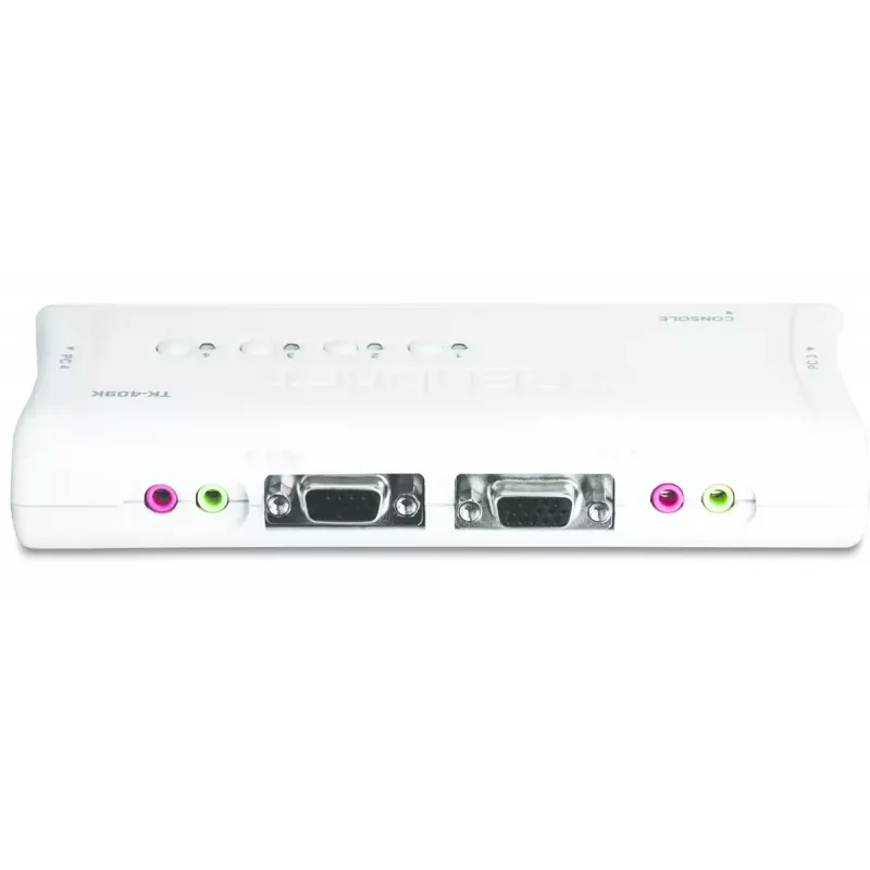 KVM Switch Trendnet TK-409K USB VGA 2048x1536 1,6 m kabelgebunden Blau
