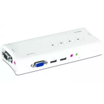 KVM Switch Trendnet TK-409K USB VGA 2048x1536 1,6 m kabelgebunden Blau