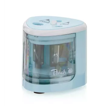 Peach PO102 Elektrischer Bleistiftspitzer Blau, Weiß