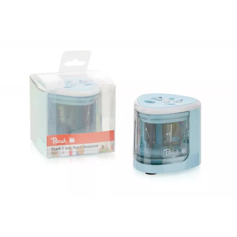 Peach PO102 Elektrischer Bleistiftspitzer Blau, Weiß