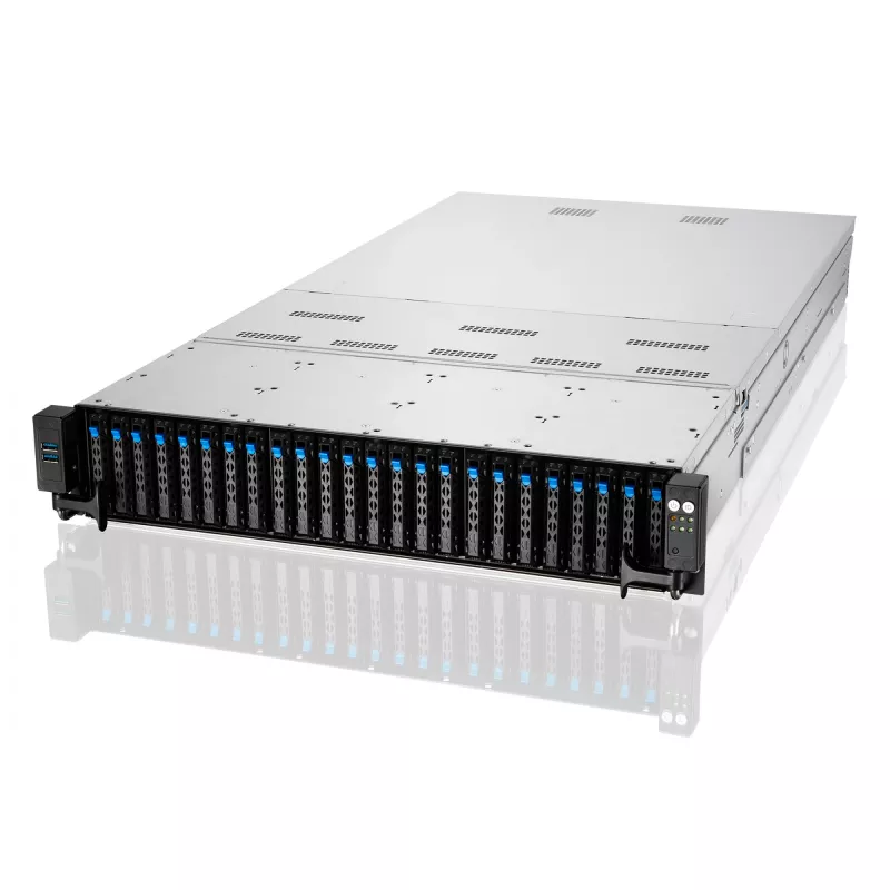 ASUS RS720-E11-RS24U Intel C741 Rack (2U) Schwarz, Silber