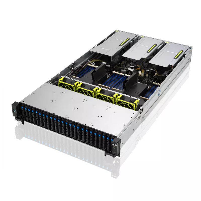 ASUS RS720-E11-RS24U Intel C741 Rack (2U) Schwarz, Silber