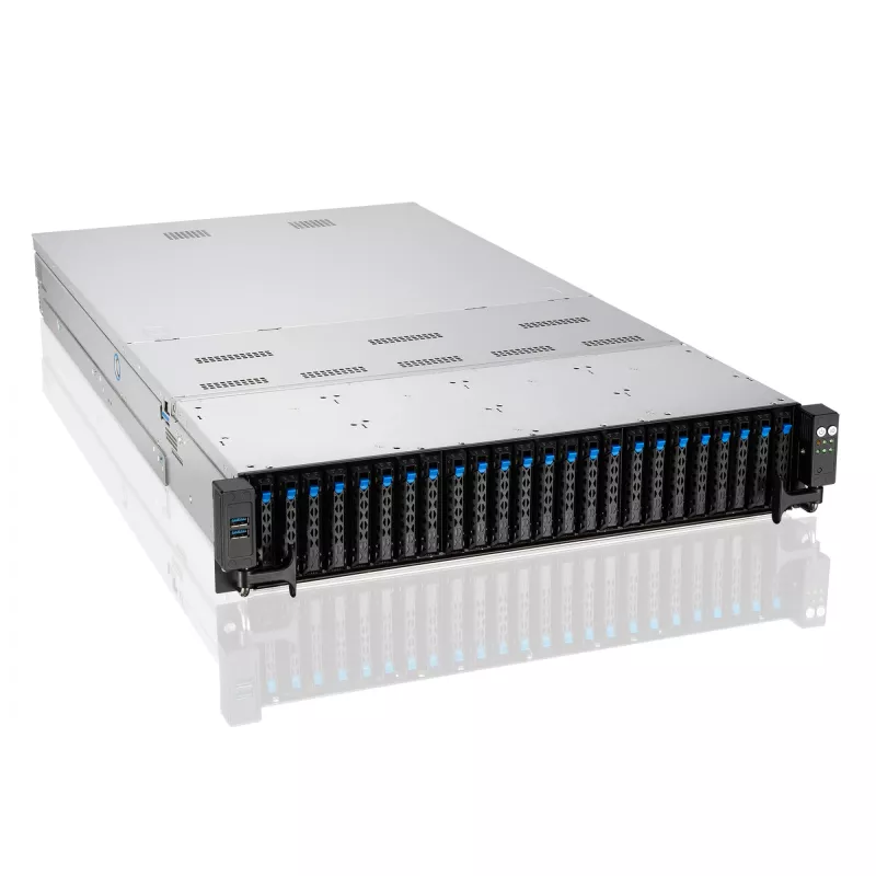 ASUS RS720-E11-RS24U Intel C741 Rack (2U) Schwarz, Silber