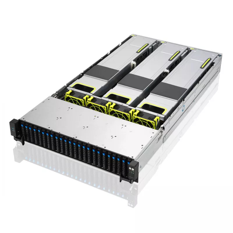 ASUS RS720-E11-RS24U Intel C741 Rack (2U) Schwarz, Silber