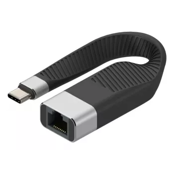 Techly ICOC USBC-RJ45 Netzwerkkabel Schwarz 0,144 m