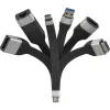 Techly ICOC USBC-RJ45 Netzwerkkabel Schwarz 0,144 m