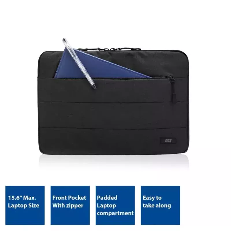 ACT City Laptop-Sleeve für Laptops bis 15,6 inch, hergestellt aus recycelten Plastikflaschen